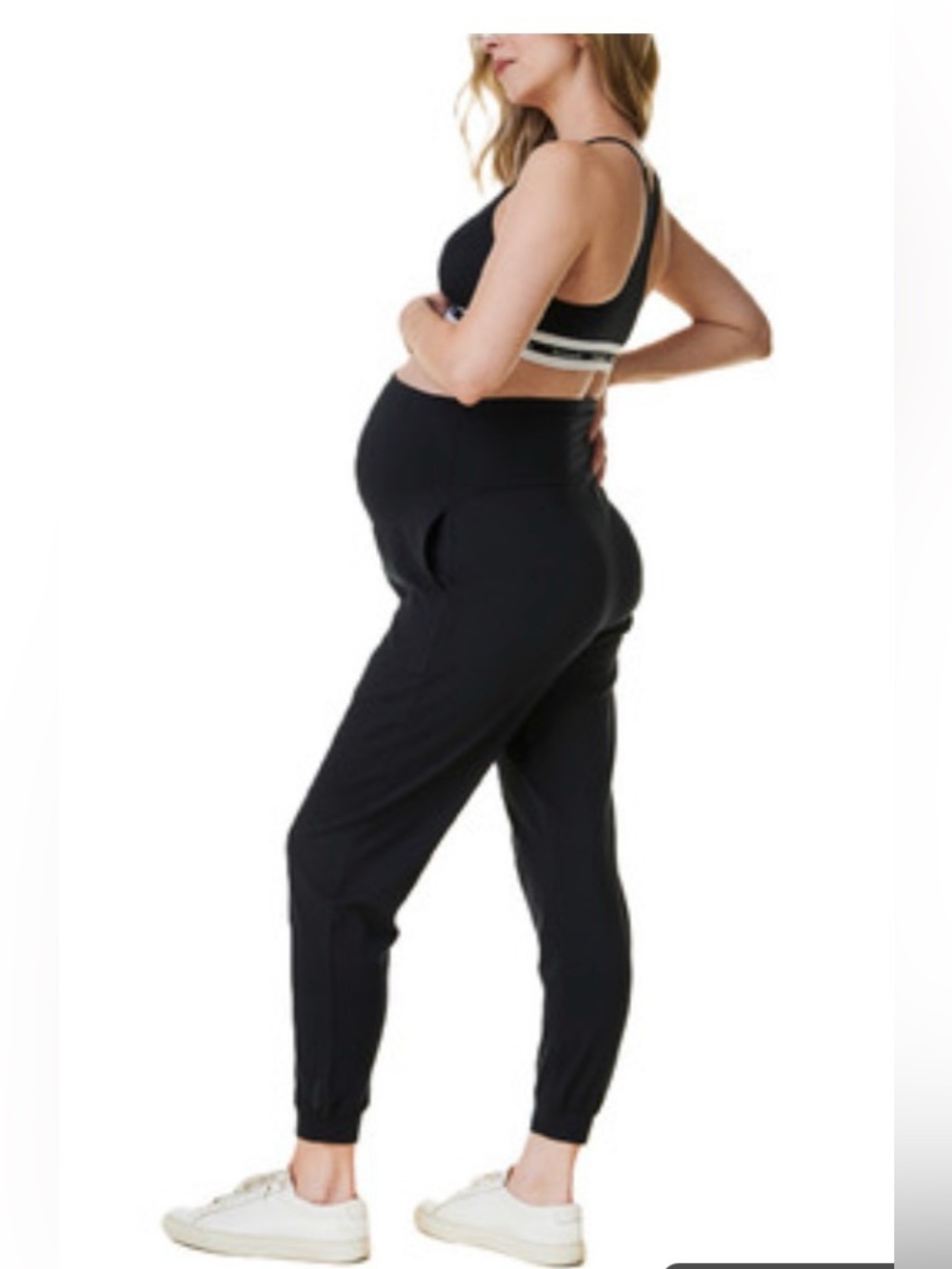 Black stretchy maternity pants NEW